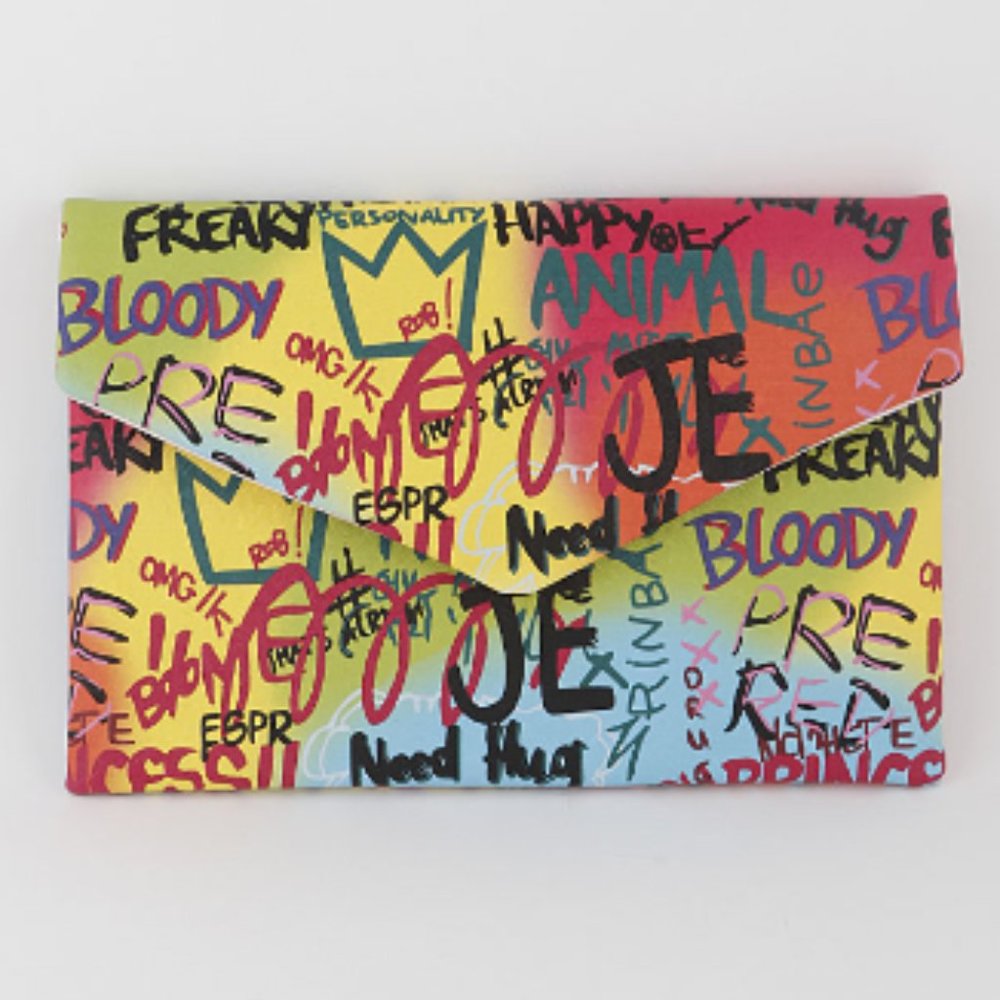 Multi Graffiti letter Cross Body Clutch - Picture 3 of 4